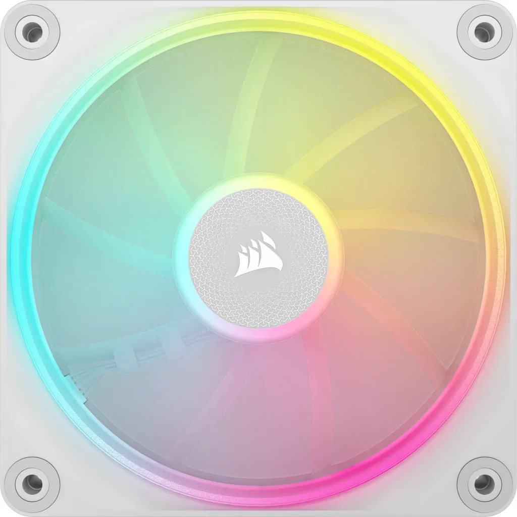 Corsair iCUE LINK LX120 RGB 120mm PWM Fan - Dual Light Loops – Requires iCUE LINK System Hub (Sold Separately) - White