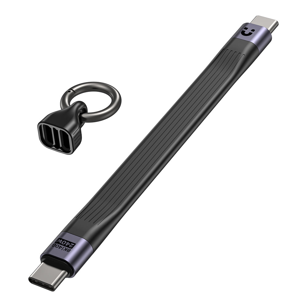 UNITEK C14179A 13CM USB4.0 USB TYPE-C KEYCHAIN CABLE - 240W PD, 40GBPS, 8K @60HZ - image 2