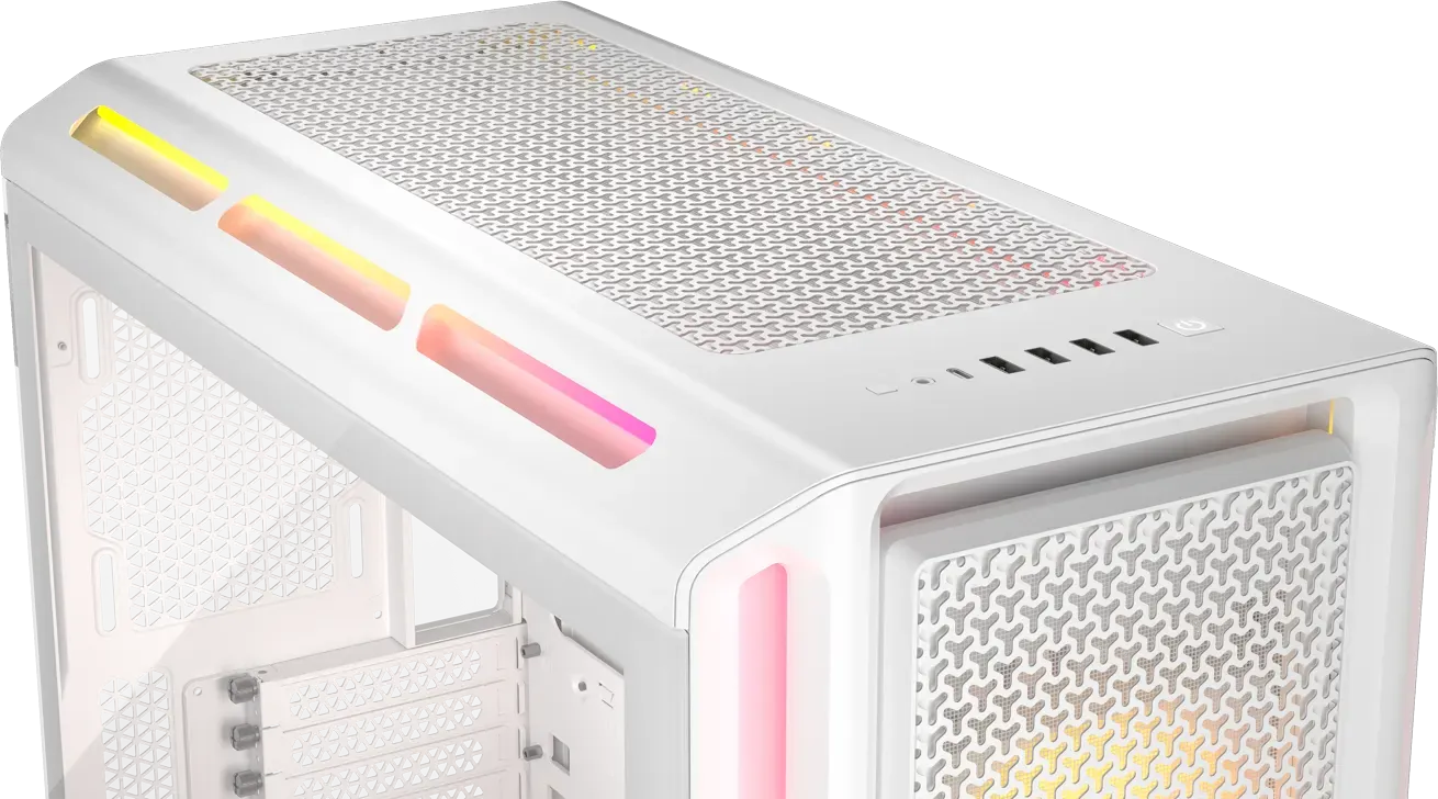 Corsair iCUE LINK 5000T LX RGB Mid-Tower PC Case; White