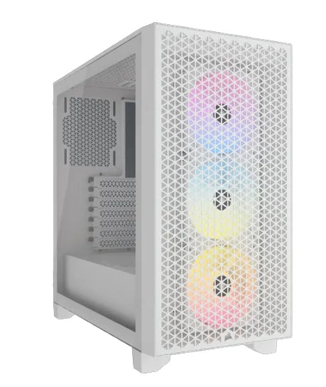 3000D RGB AIRFLOW White Mid-Tower PC Case; 2x 3.5'' | 2x 2.5'' Drive Bays; Up to 360mm Radiator compatible; 3x 120mm fan incl - image 2