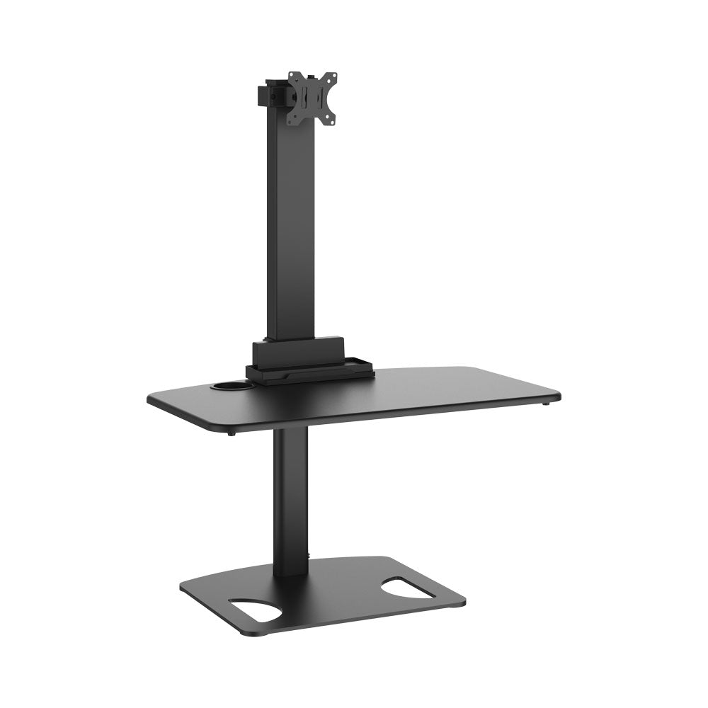 BRACKET - PREMIUM SINGLE MONITOR GAS SPRING VERTICAL BAR DESKTOP SIT-STAND WORKSTATION - For most 13''-32" LED/LCD monitor screens