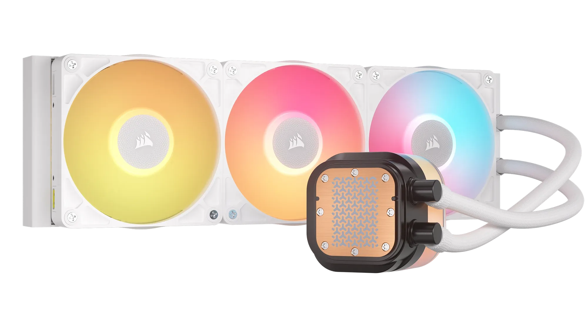 Corsair iCUE LINK TITAN 240 RX LCD Liquid CPU Cooler - White – RX120 RGB Fans – Fits Intel® LGA 1851/1700; AMD® AM5/AM4. - image 2