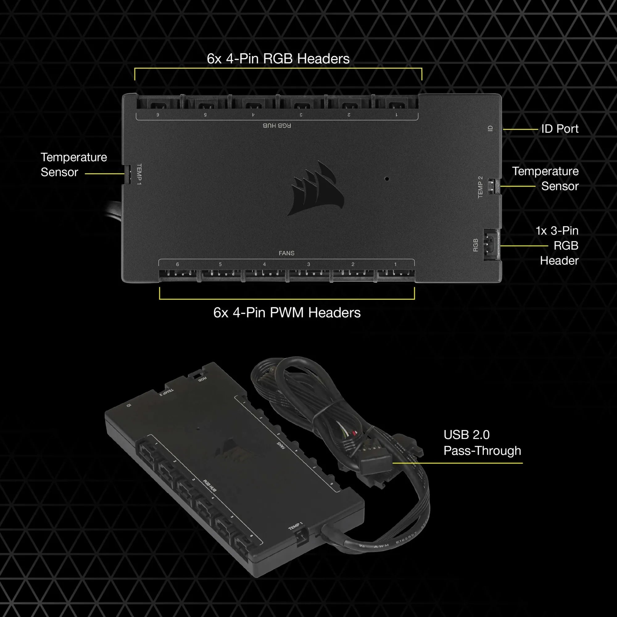 Corsair iCUE Commander CORE XT - Digital Fan Speed and RGB Lighting Controller. 6x Fan; 6x RGB - image 3