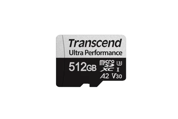 TRANSCEND 340S 512GB ULTRA PERFROMANCE MICRO SD UHS-I U3 V30 A2 CLASS10 - READ 160 MB/S - WRITE 125MB/S - WITH SD ADPTOR - image 2