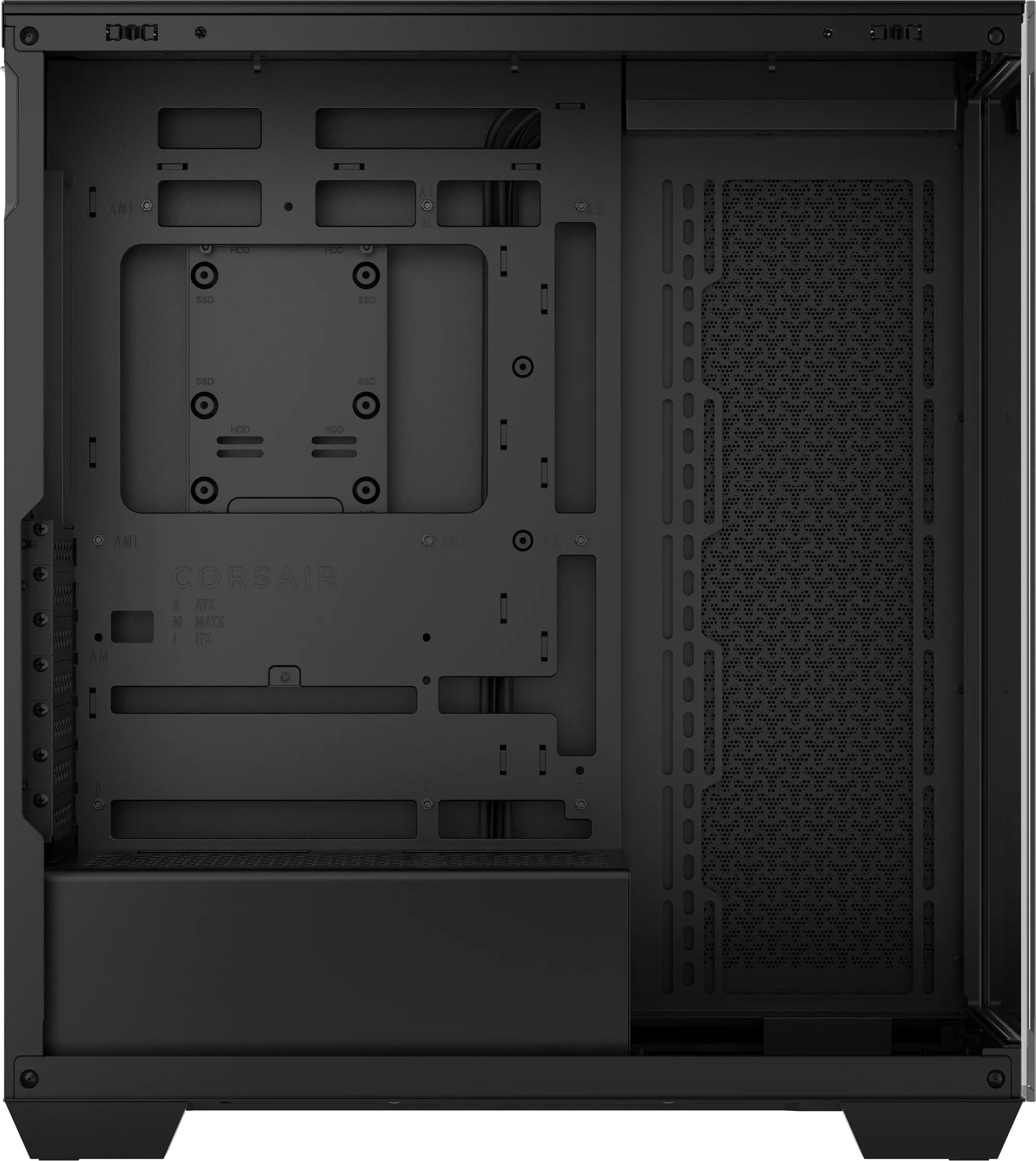 3500X Tempered Glass Black Mid-Tower PC Case; 2x 3.5'' | 2x 2.5'' Drive Bays; Up to 360mm Radiator compatible - image 2