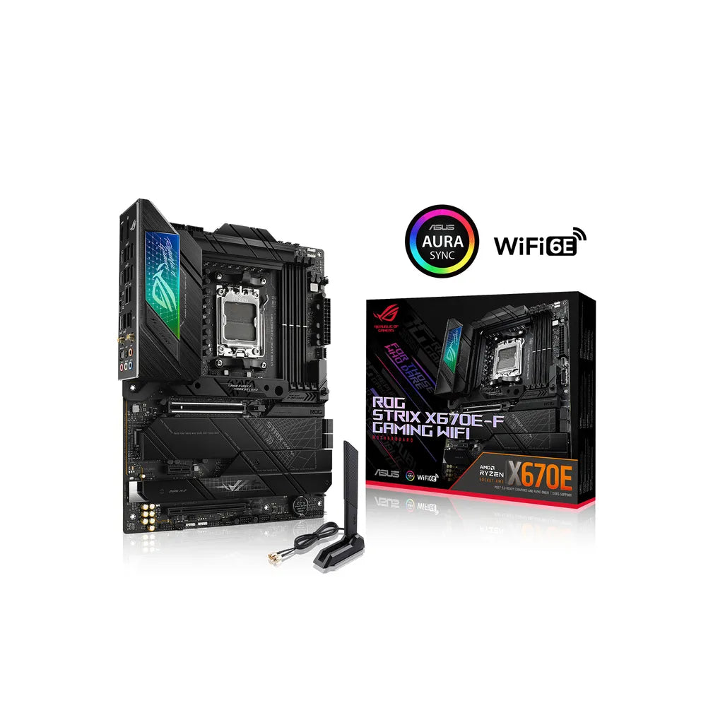 ASUS ROG STRIX X670E-F GAMING WIFI, AMD, Socket AM5, AMD Ryzen™ 7, DDR5-SDRAM, 128 GB, DIMM