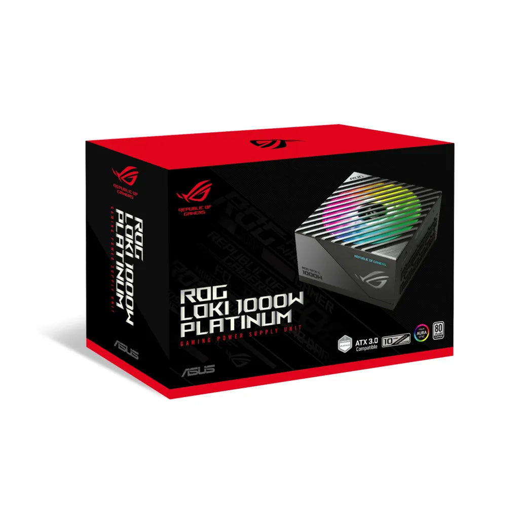ASUS ROG Loki SFX-L 1000W Platinum, 1000 W, 100 - 240 V, 110 W, 1000 W, 110 W, 9.6 W
