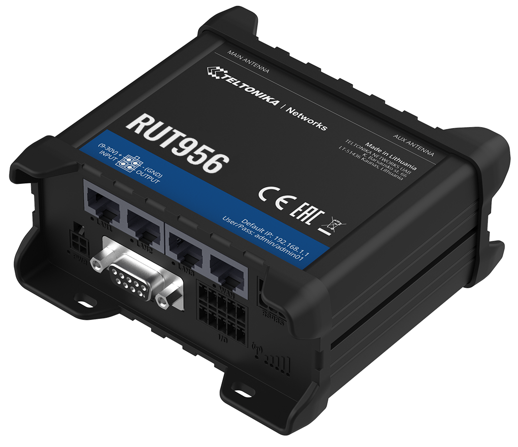Teltonika Industrial RS232 / RS485 4G Dual SIM Router | RUT956 - image 2