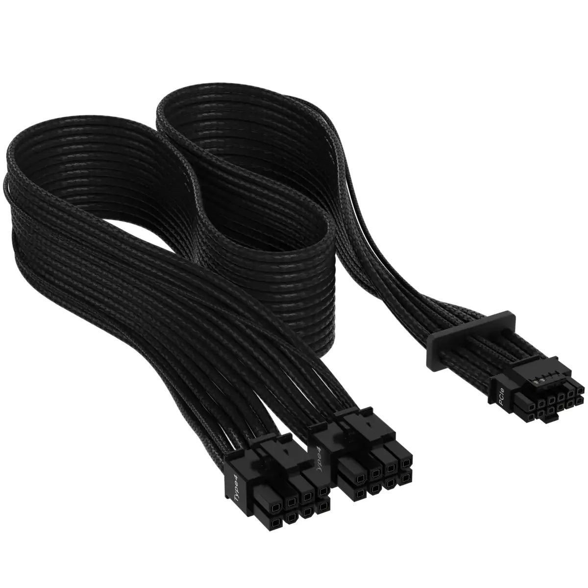 Corsair Premium Individually Sleeved 12+4pin PCIe Gen 5 12V-2x6 600W cable; Type 4; BLACK. - image 2
