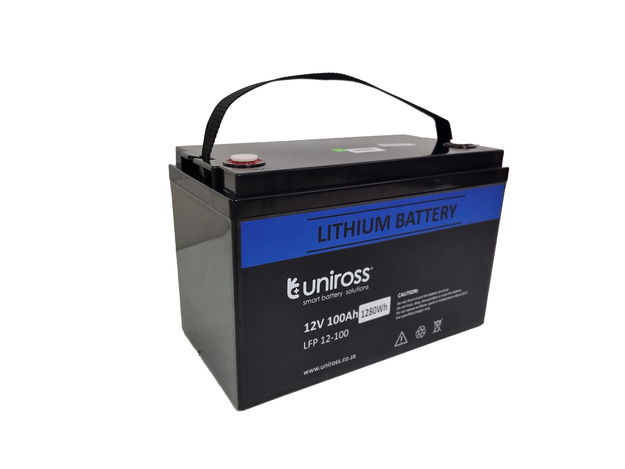 Uniross 12.8V 100Ah (1.28kWh) LiFEPO4 Battery | UR-BAT-LiFePO4-12-100 - image 2