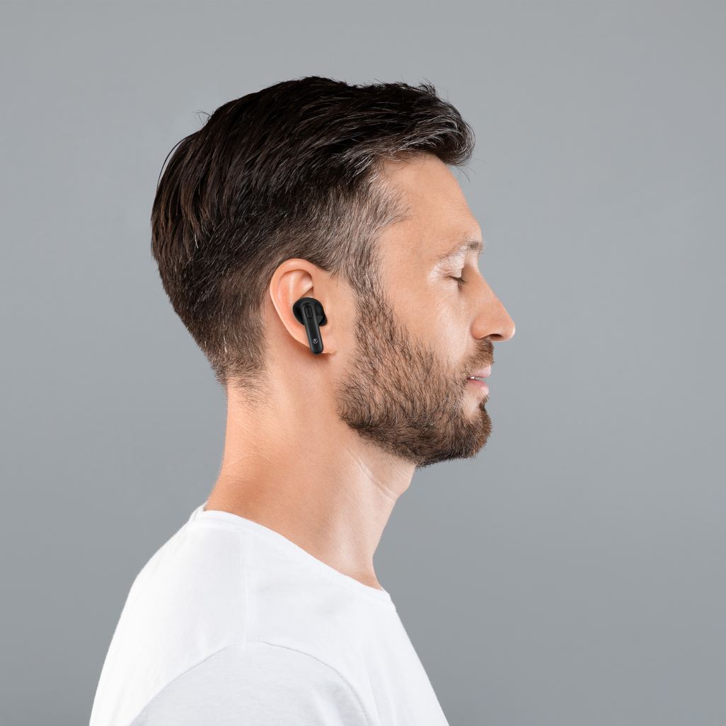 Volkano Pulse Series True Wireless Earphones with Charging Case - Black