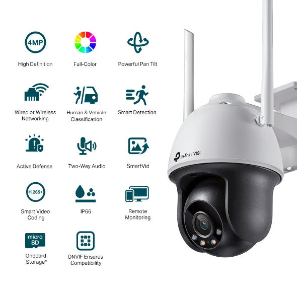TP-Link VIGI 4MP Full Colour Wi-Fi Pan/Tilt Network Camera - image 2