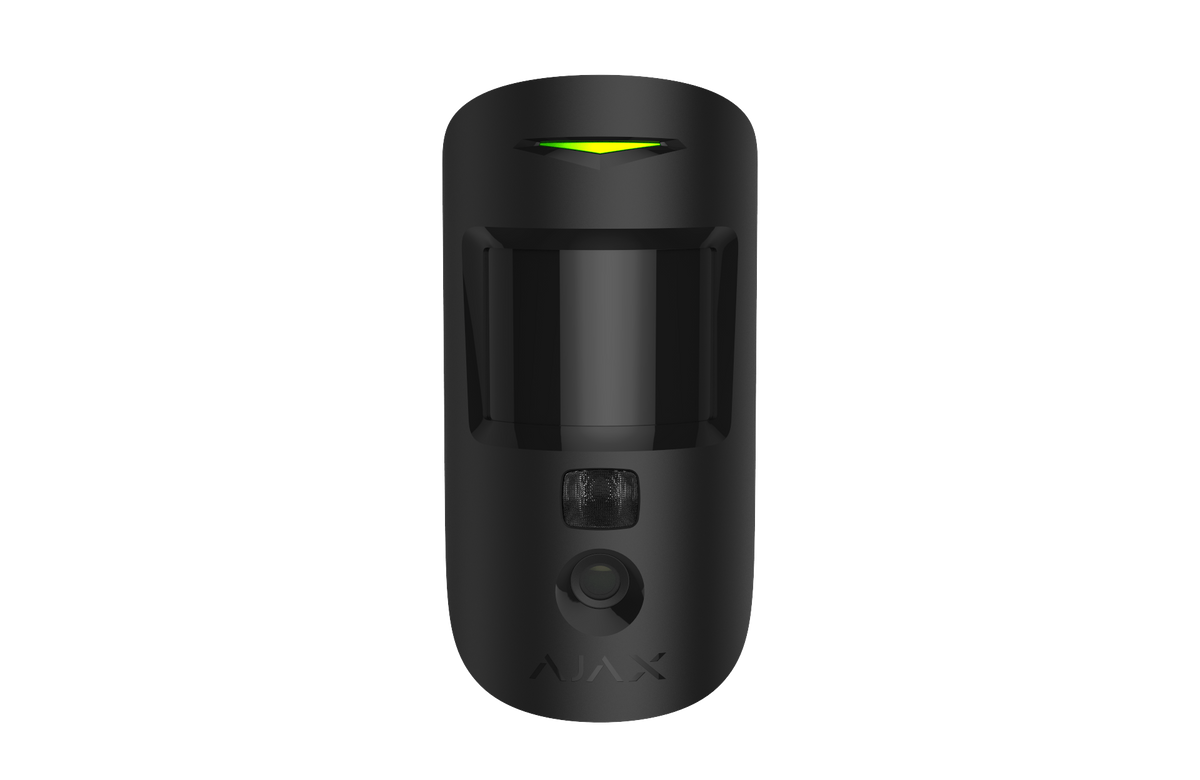 AJAX Security - MotionCam Jeweller - Black Wireless Indoor Motion Detector with Photo Camera | AJAX-MC-INDR-B