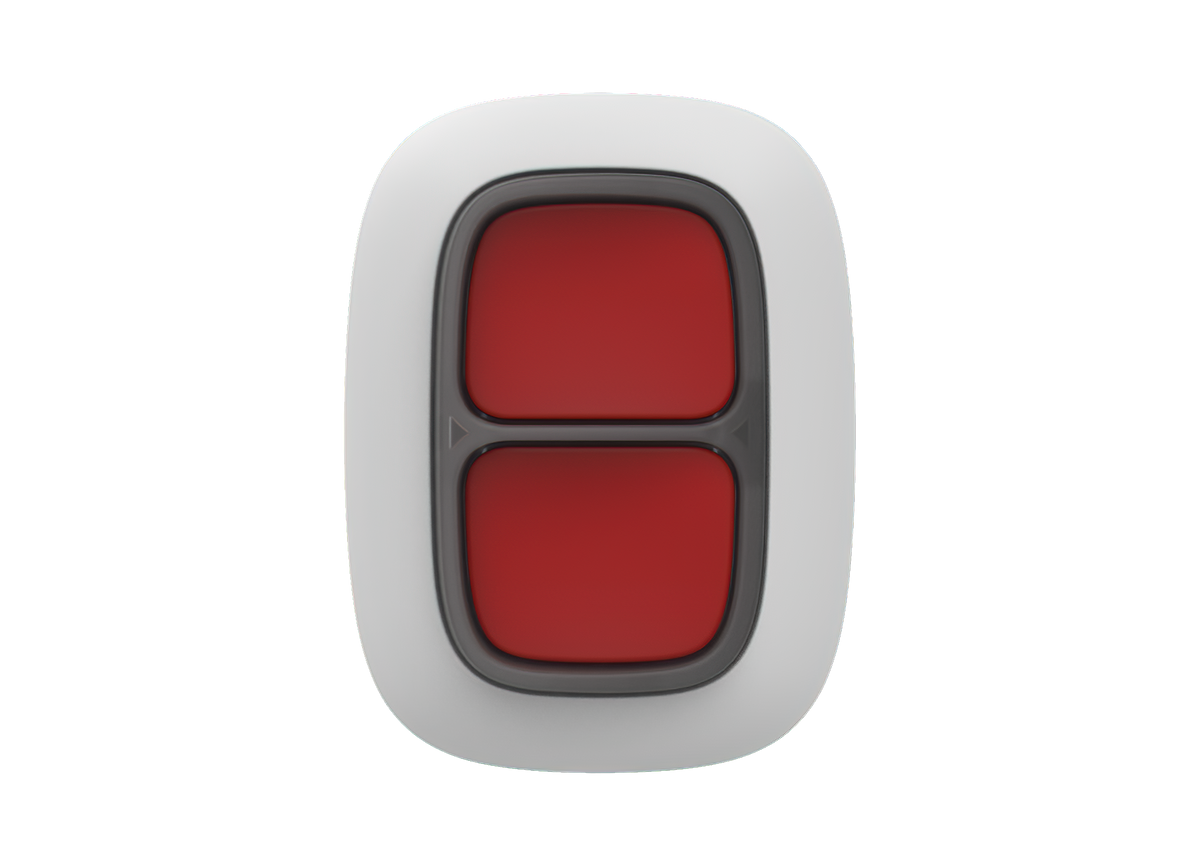 AJAX Security - DoubleButton Jeweller - Double White Wireless Smart Button for Panic and Control Modes | AJAX-PB-DOUBLE-W