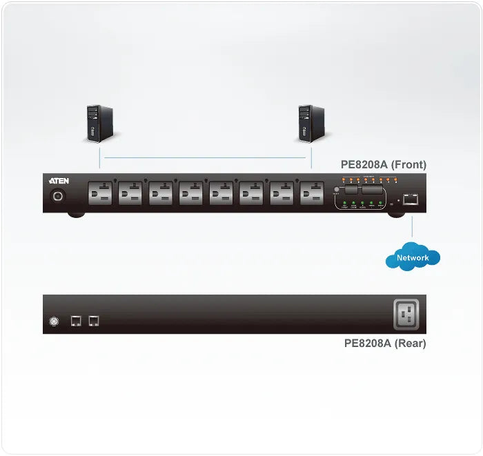 20A/16A 8-Outlet 1U Outlet-Metered & Switched eco PDU - image 2