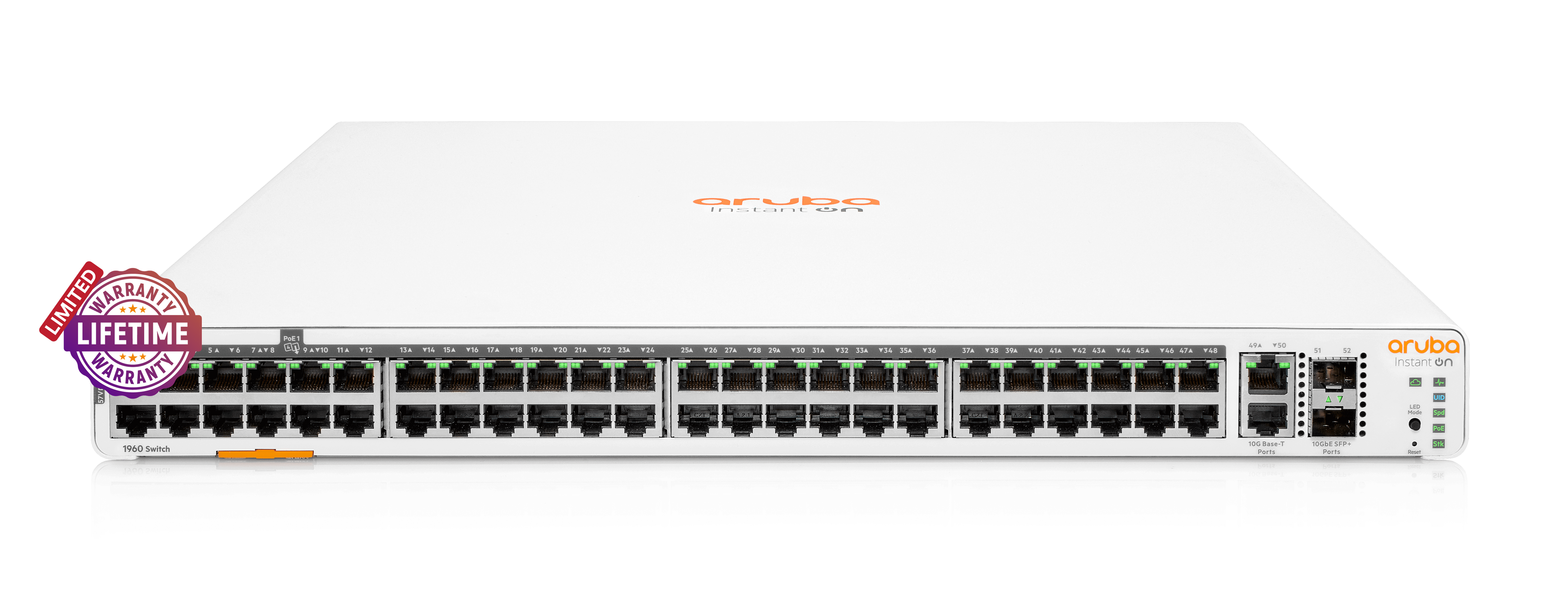 HPE Networking Instant On 1960 2SFP+ 48 Port 600W Switch | ARU-IO-SW196048G-600W