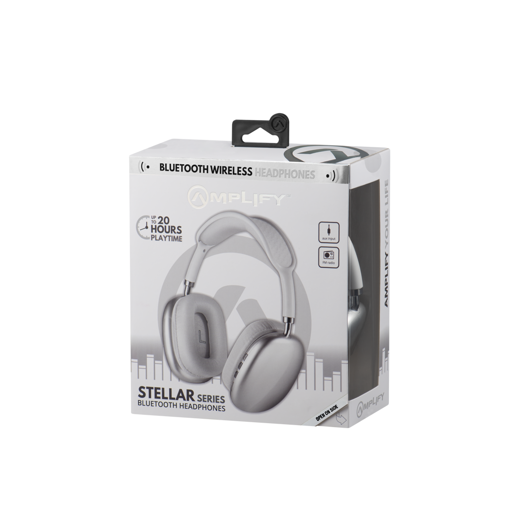 Amplify Stellar Series Bluetooth Headphones - White