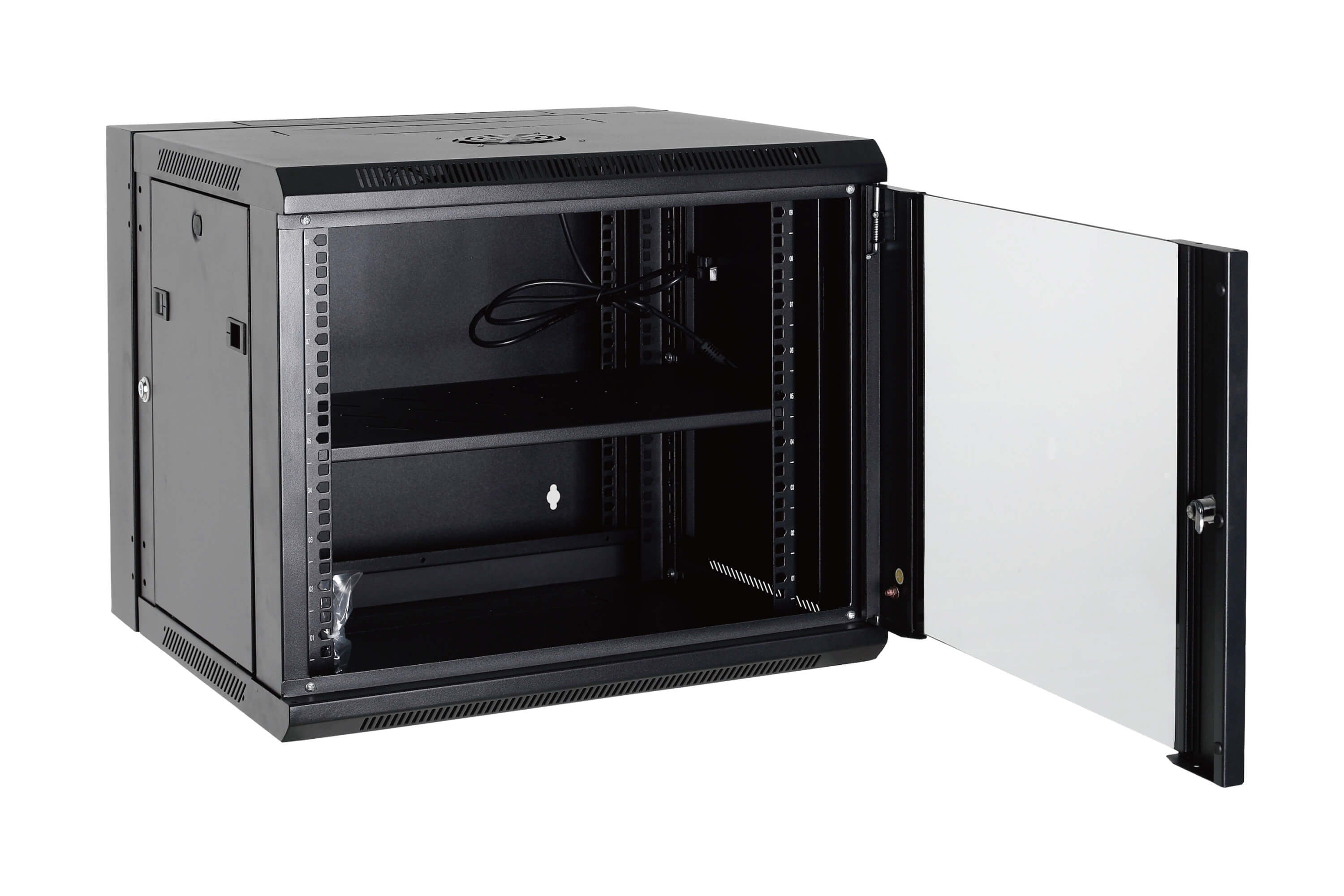 Acconet 9U Unassembled Fixed Wall Mount Swing Box 450mm