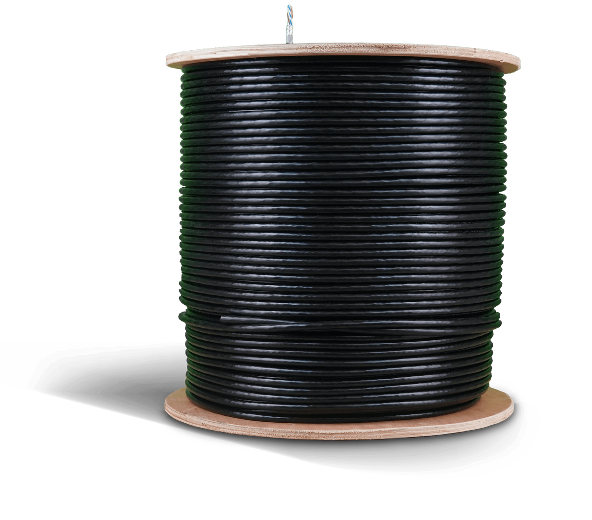 Acconet CAT6 UV Outdoor Ethernet Cable 500m Black Solid Copper SF/TP Roll | CAT6U-500-SC