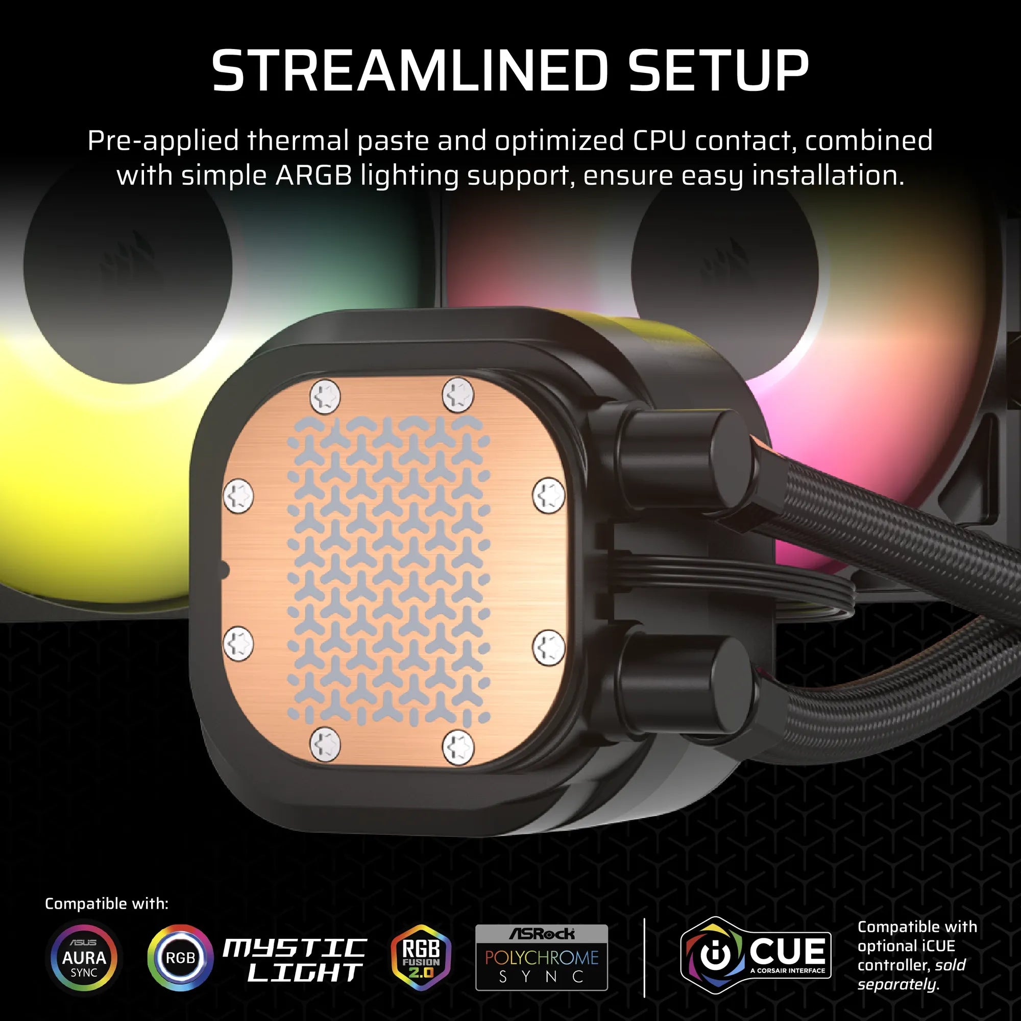 Corsair NAUTILUS 360 ARGB; 360mm Radiator; Liquid CPU Cooler; Intel® LGA 1851/1700; AMD® AM5/AM4 - image 2