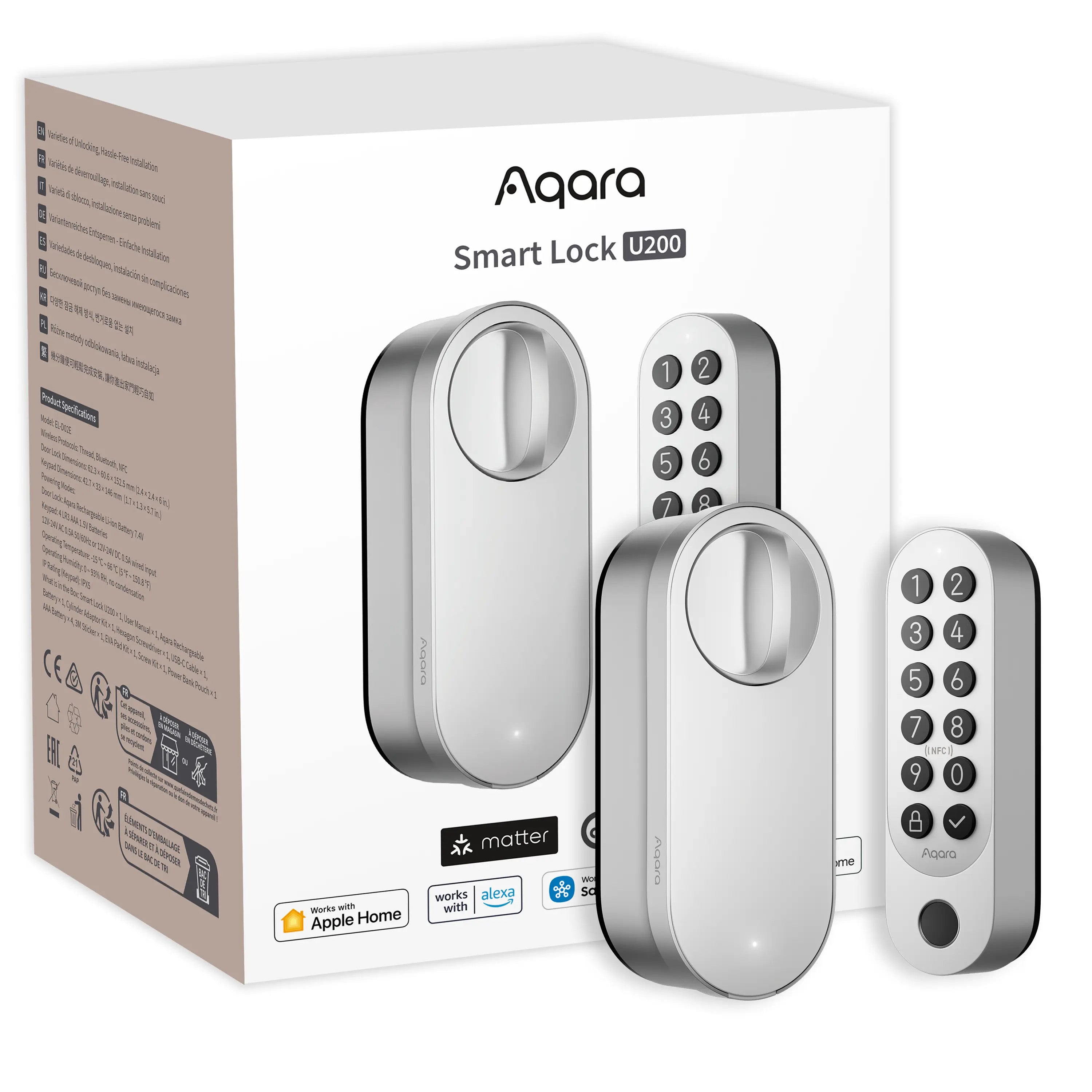 Aqara U200 Retrofit Smart Door Lock Silver|EL-D02D - image 4