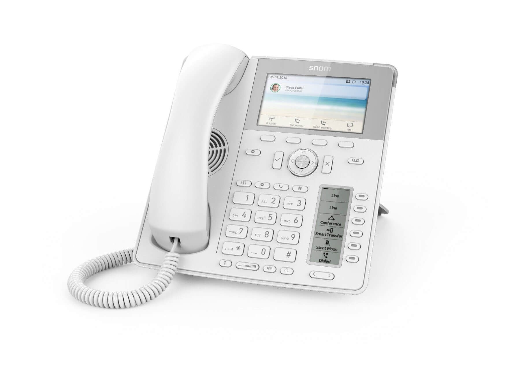 Snom D785 12-line Desktop SIP Phone in White - No PSU Included - Hi-Res 4.3" Colour Display - USB - image 2