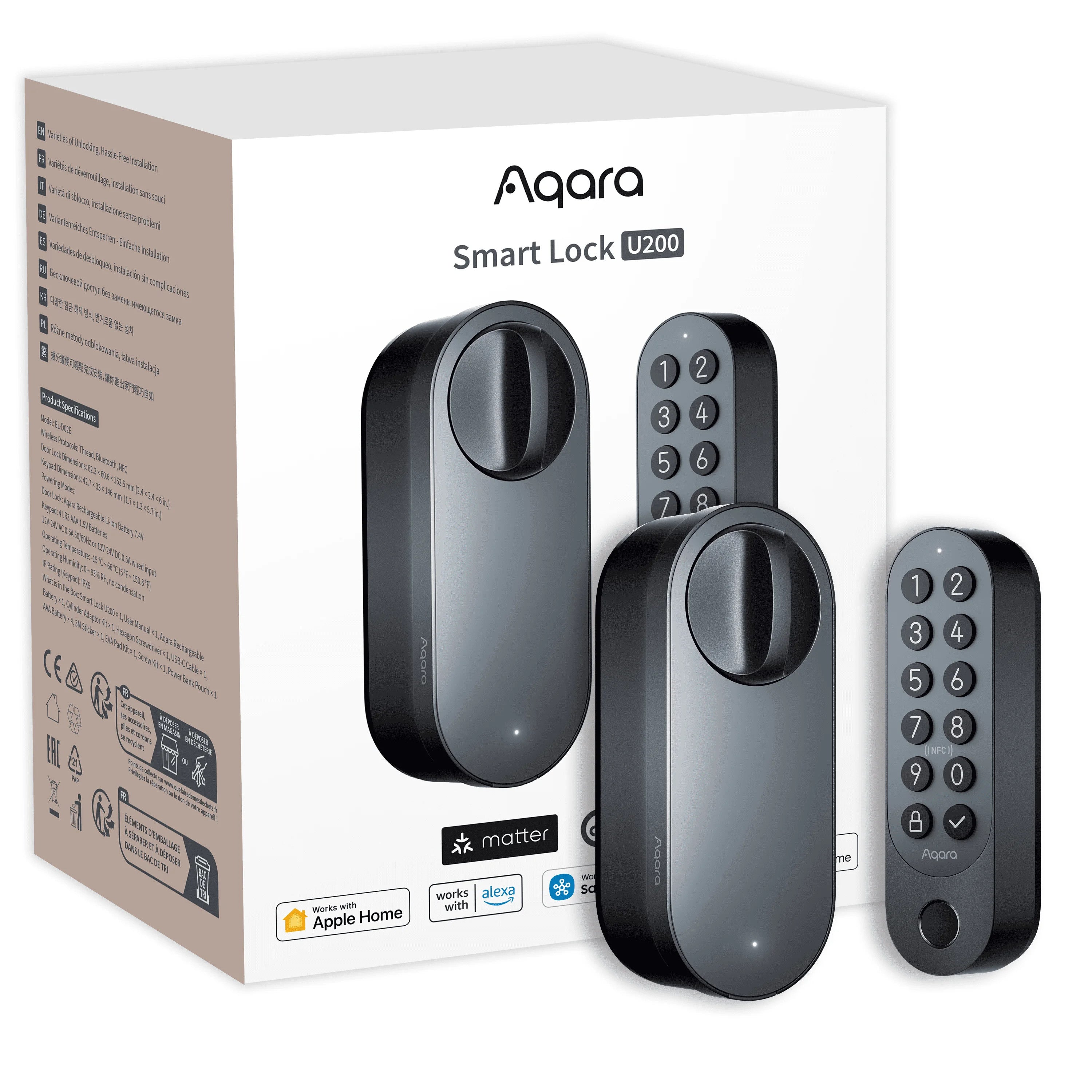 Aqara U200 Retrofit Smart Door Lock Black|EL-D02D - image 5