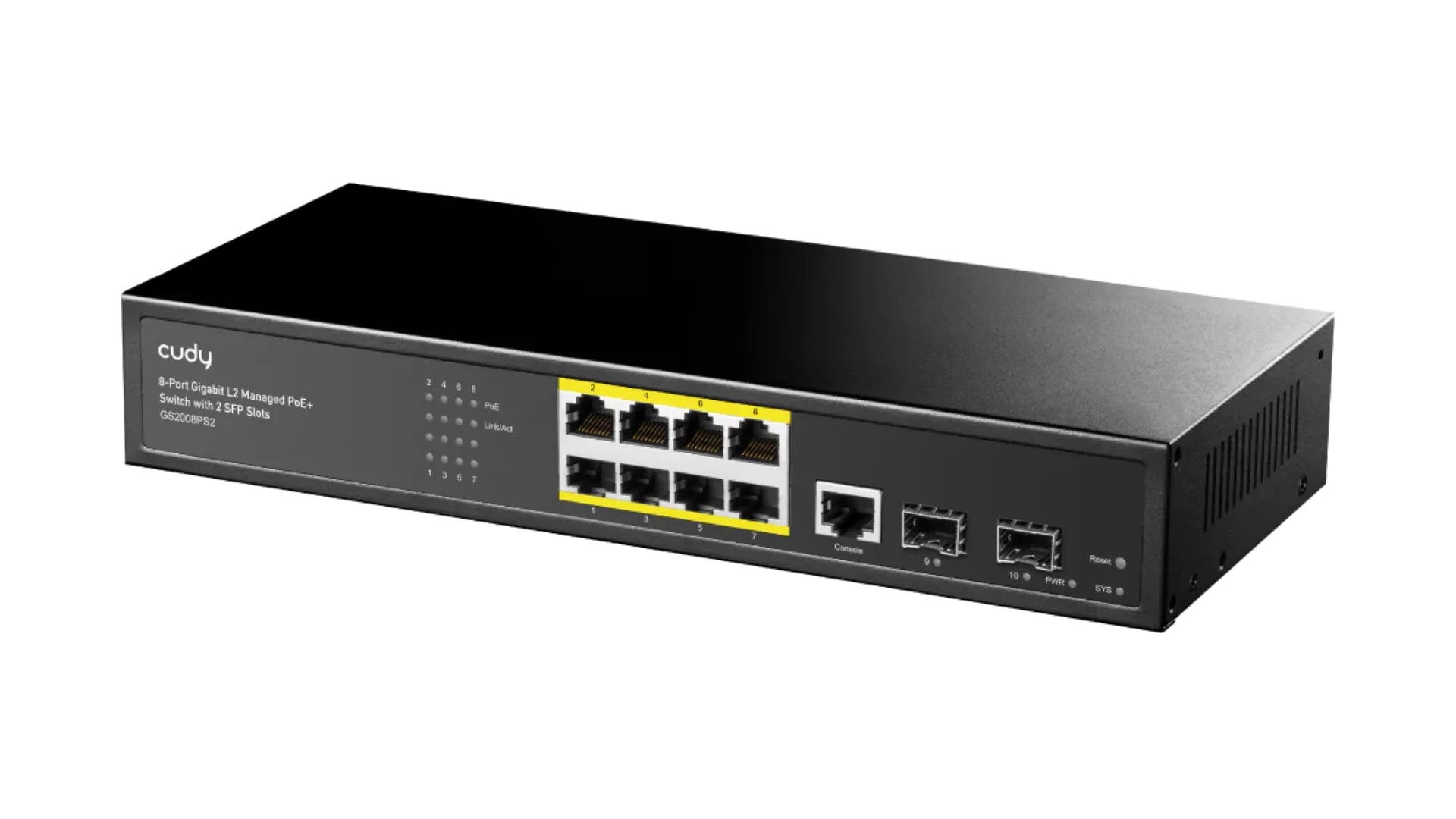 Cudy 8 Port Gigabit PoE 130W 2SFP Switch | GS2008PS2 - image 2