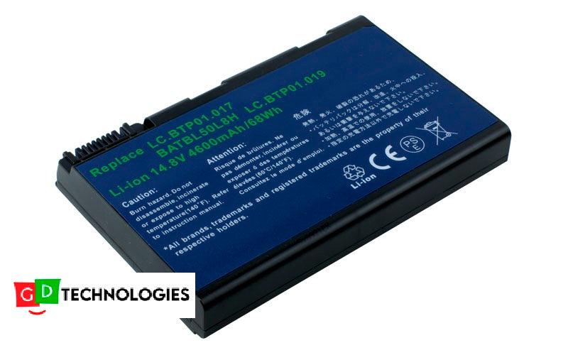 14.8V 5200mAh/77Wh 8-Cell Battery for Acer Aspire 5110 5515 9800 Acer TravelMate 2490 4200 4280 5510 (P/N: BATBL50L8H BT.00803.15 LC.BTP01.017 LC.BTP01.019)