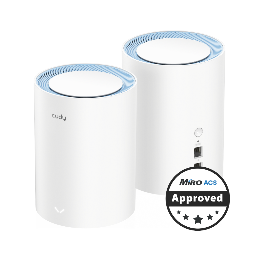 Cudy Dual Band 1200Mbps WiFi 5 Fast Ethernet Mesh 2 Pack | M1200 (2-Pack)