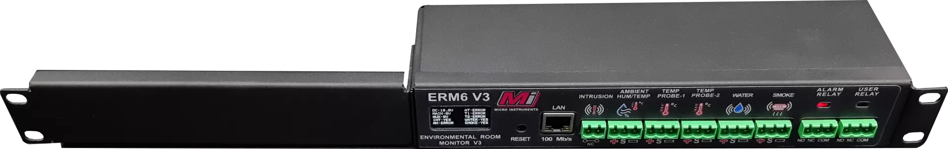 Micro Instruments – Rack Mount Server Room Environmental Monitor