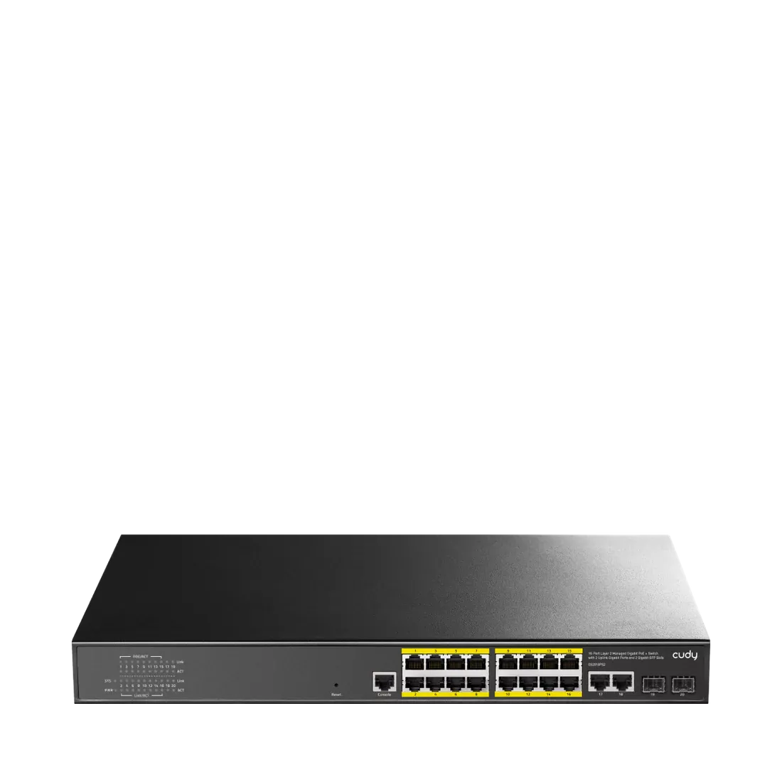 Cudy 16-port Layer 2 Managed Gigabit PoE Switch | GS2018PS2 - 200W
