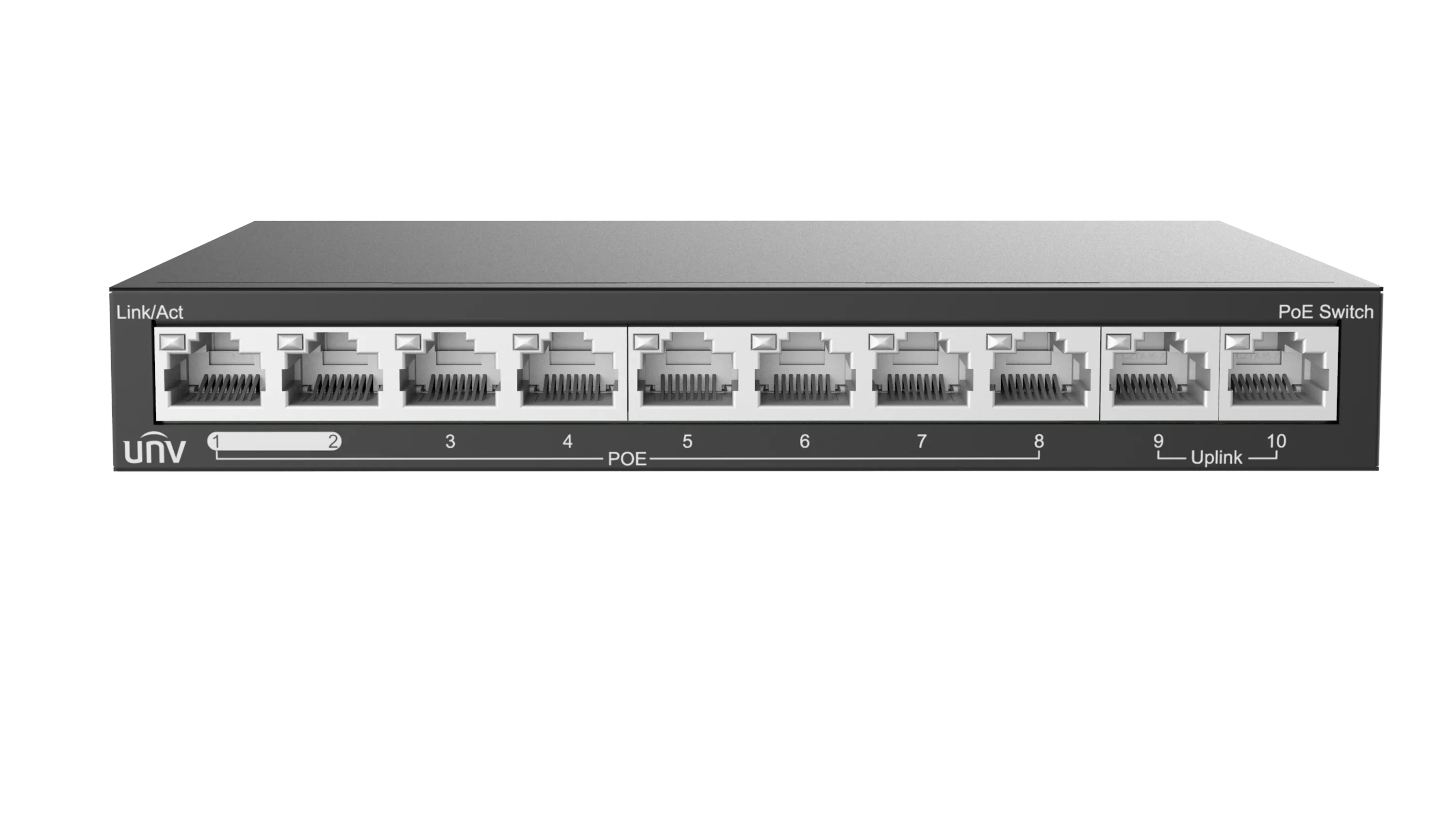 Uniview UNV 8-Port PoE Switch 88W with 2 Uplinks | NSW2020-10T-POE-IN