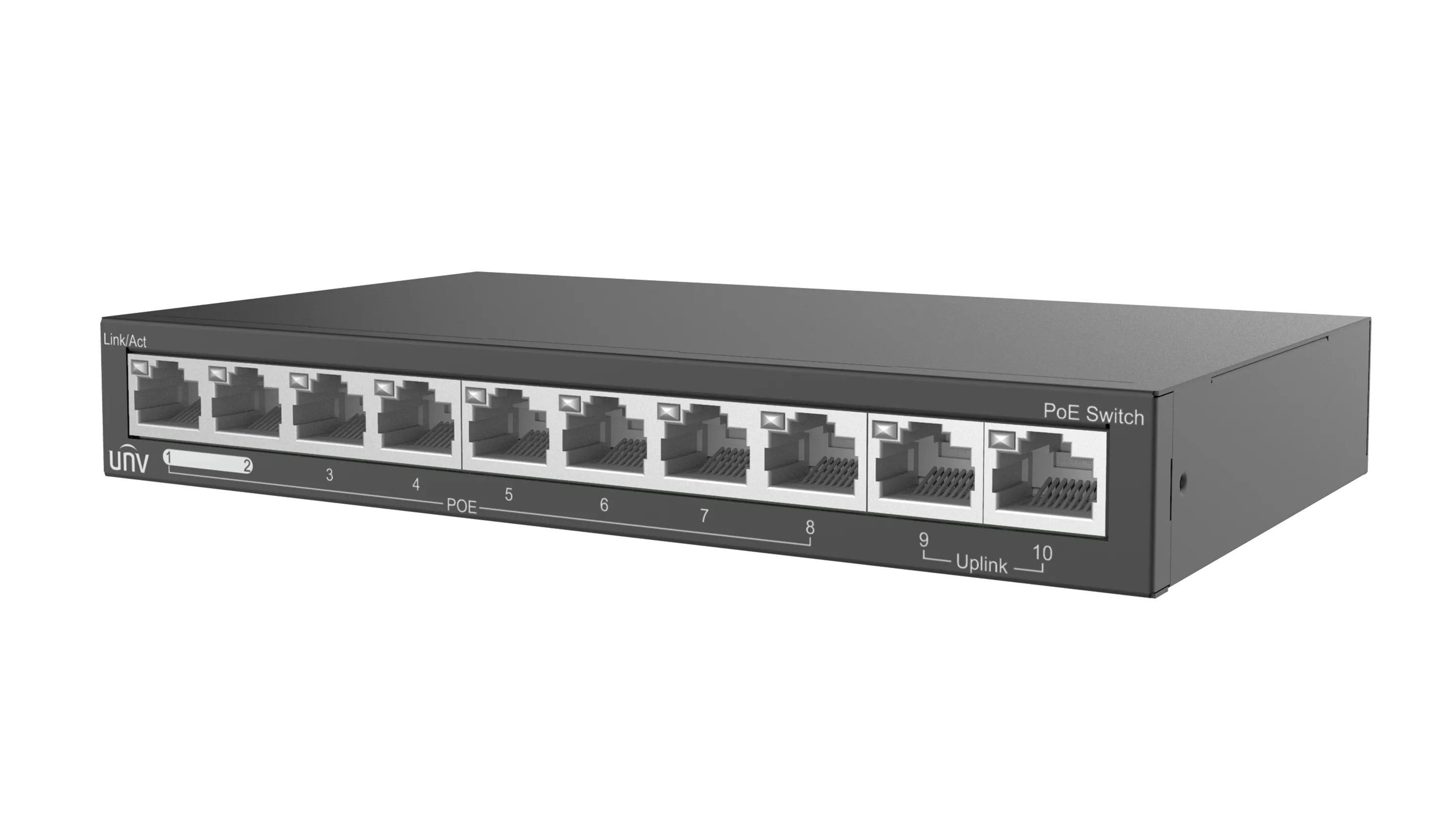 Uniview UNV 8-Port PoE Switch 88W with 2 Uplinks | NSW2020-10T-POE-IN - image 2