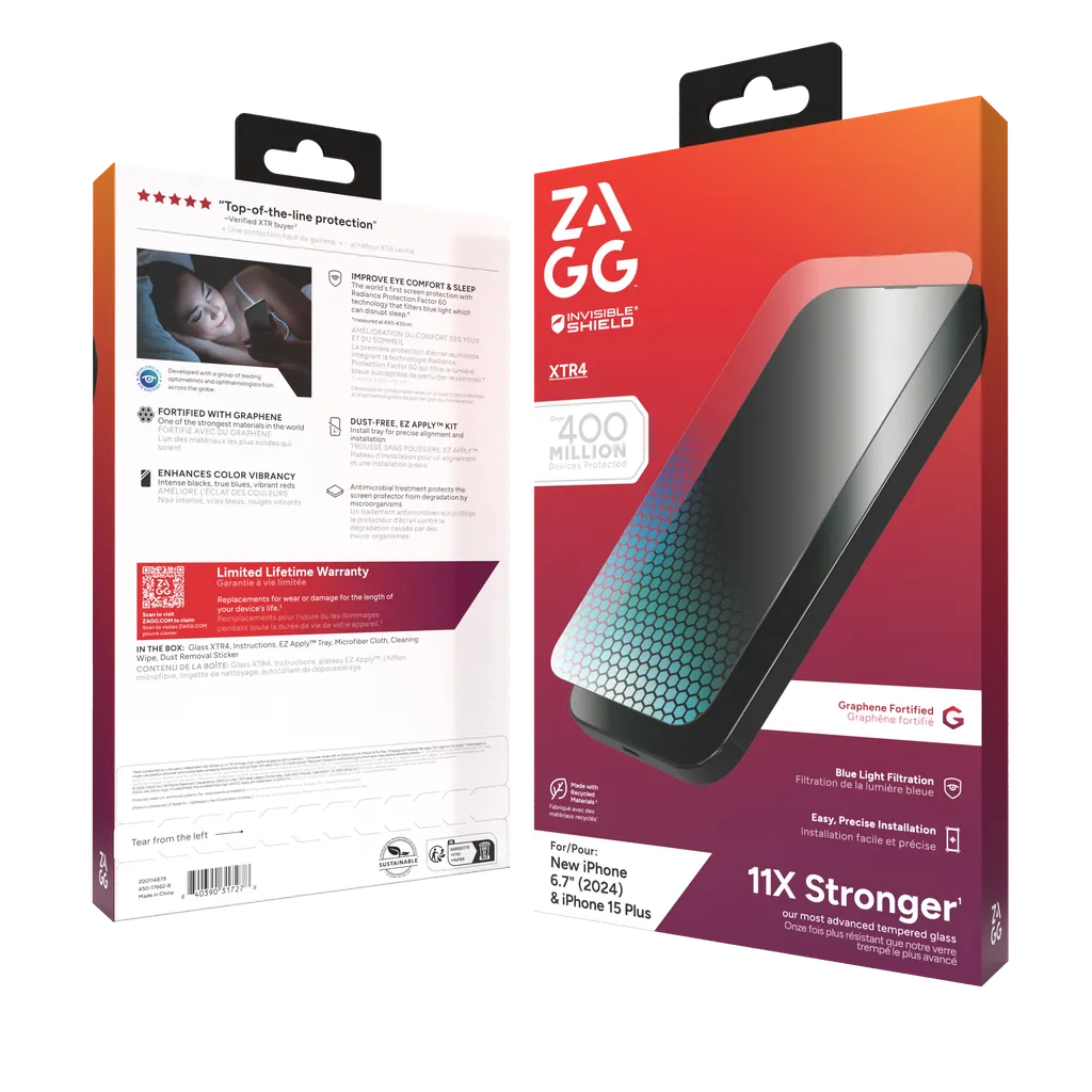 InvisibleShield Glass XTR4 Apple iP16 Plus/15 Plus Screen