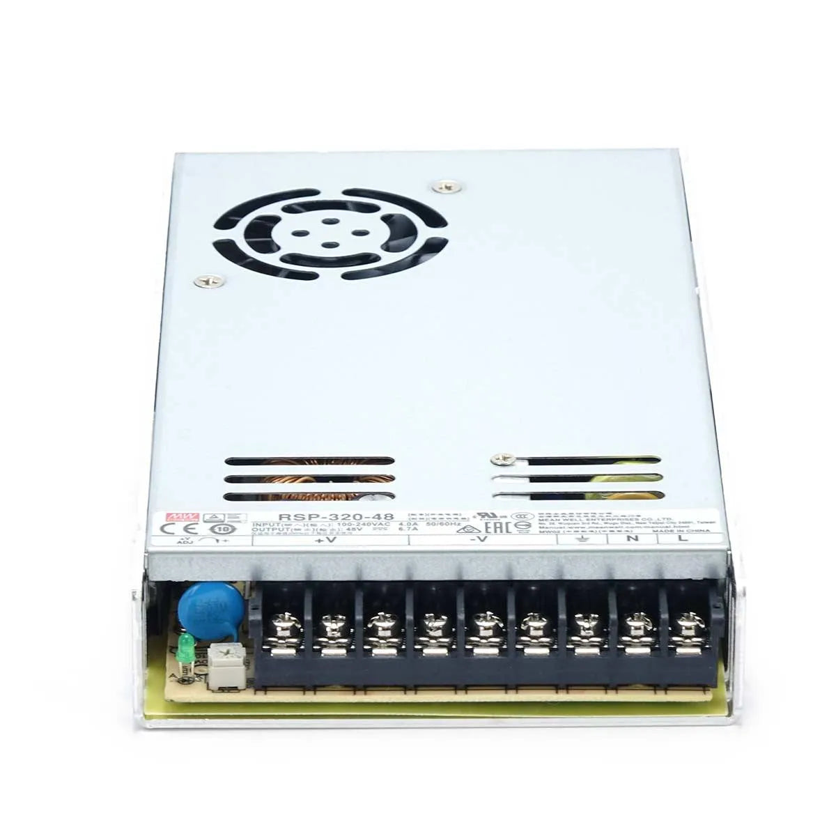 Mean Well 320W Single Output Enclosed AC-DC Power Supply 48VDC | RSP-320-48