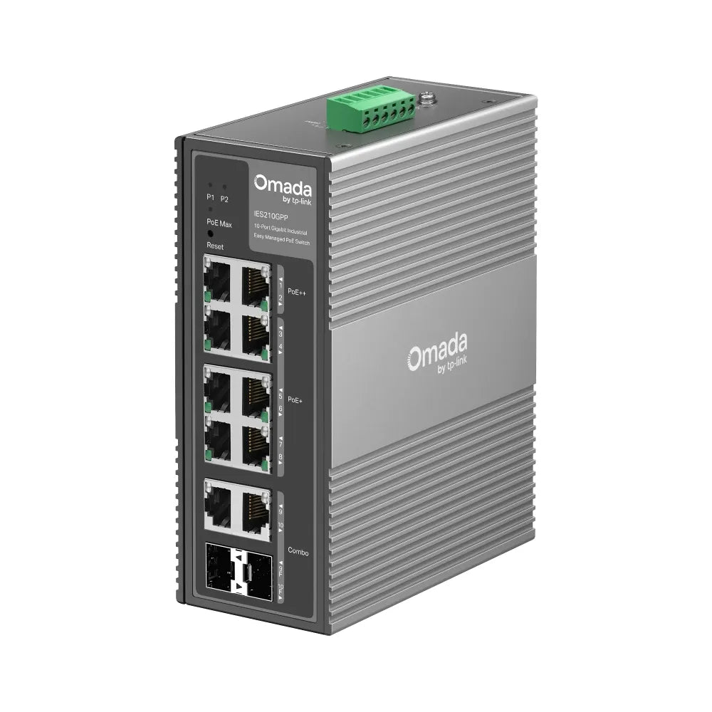TP-Link Omada 10-Port Gigabit Industrial Easy Managed Switch with 6-Port PoE+ and 2-Port PoE++ - image 2