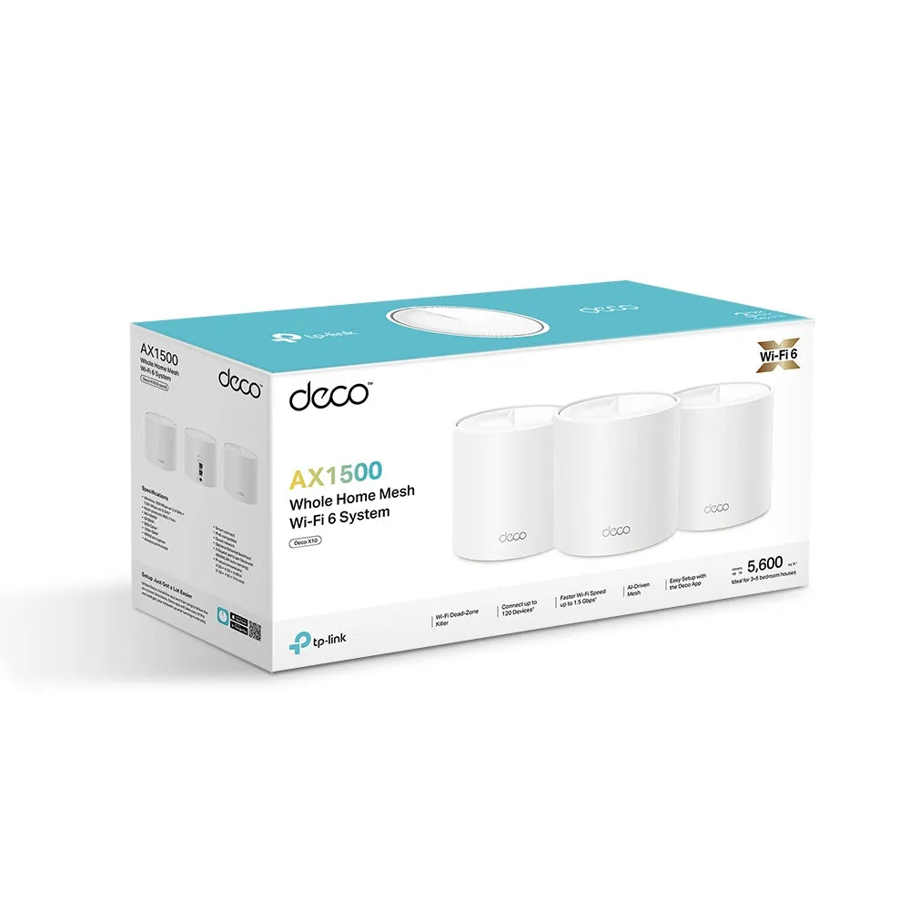 TP-Link Deco AX1500 router Whole Home Mesh Wi-Fi 6 System (3 Pack) - image 2