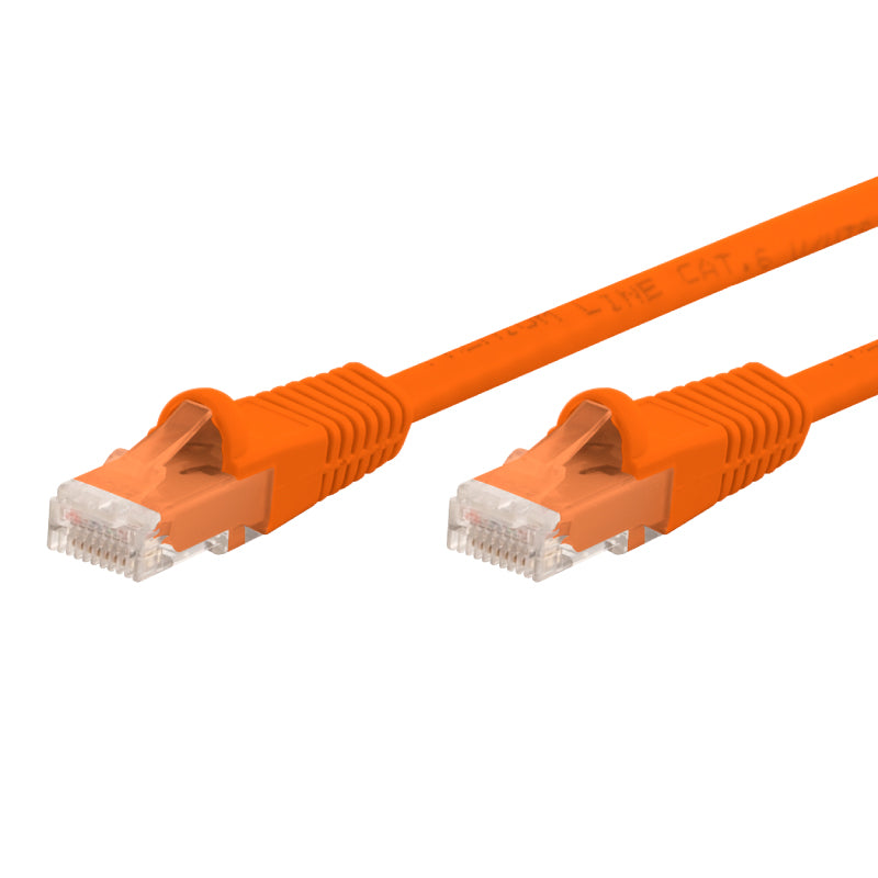 15M CAT6 MOULDED FLYLEAD - ORANGE