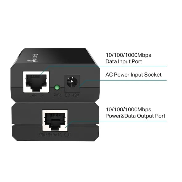 TP-Link Omada Active Gigabit PoE Injector Adapter | TL-POE150S - image 2