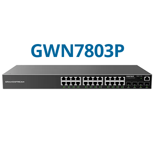Grandstream Enterprise L2++ 24 port Managed GbE PoE Switch 400W | GWN7803PH-PRO