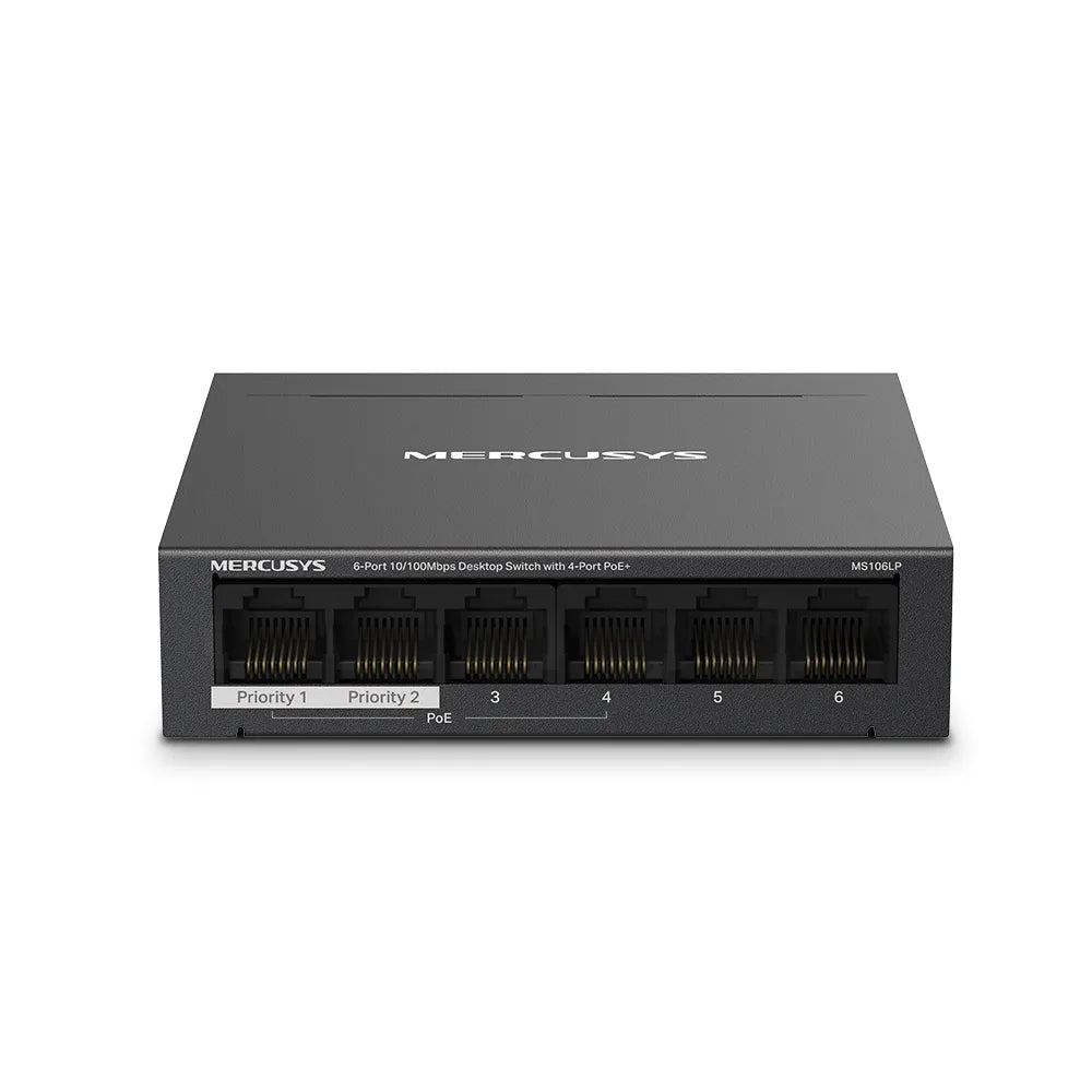 Mercusy 6-Port 10/100 Mbps Desktop Switch with 4-Port PoE+ | MS106LP - image 2