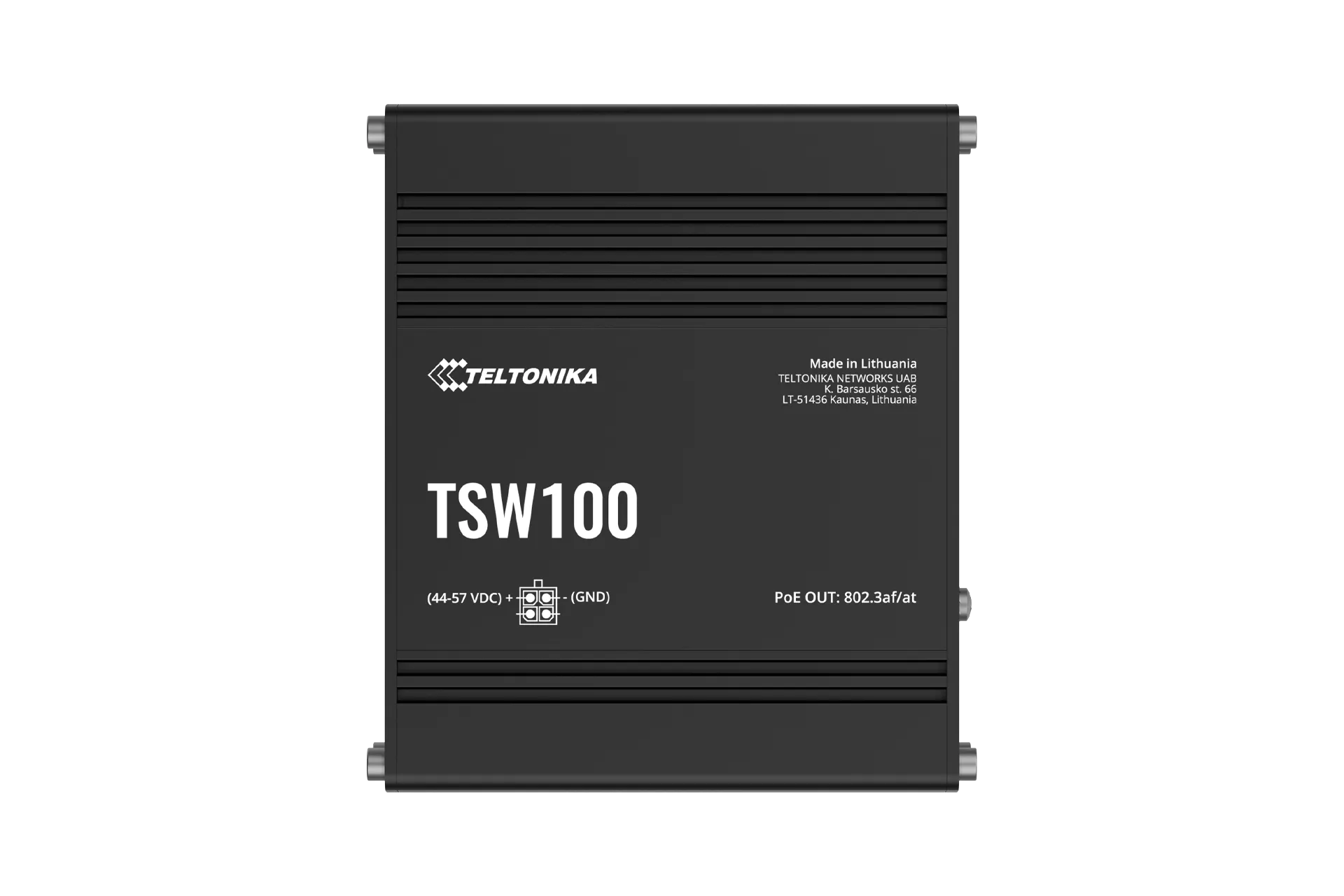 Teltonika Industrial Unmanaged 5 Port PoE+ Ethernet Switch | TSW100