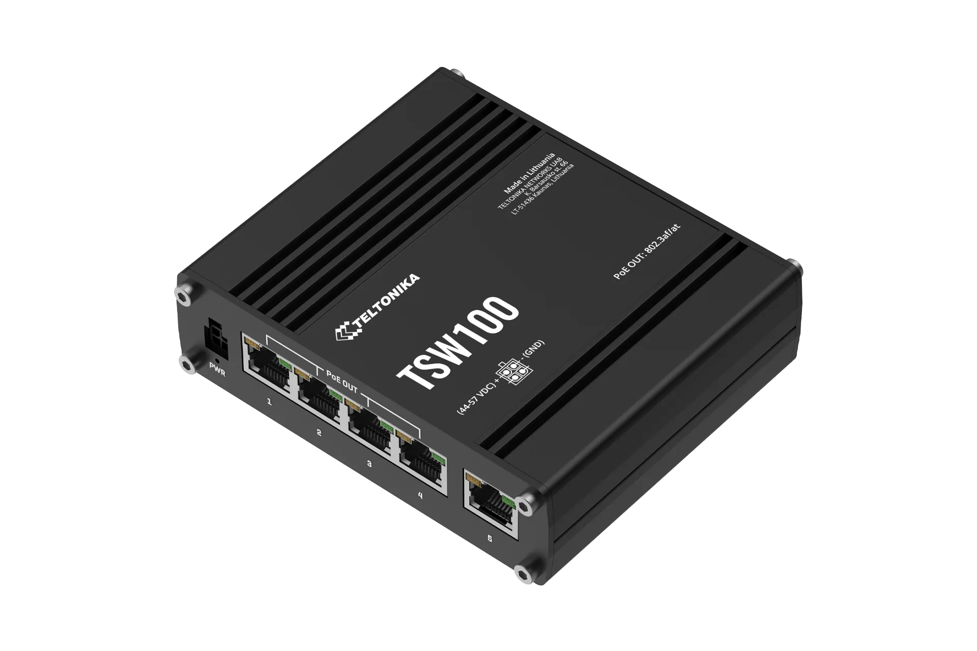 Teltonika Industrial Unmanaged 5 Port PoE+ Ethernet Switch | TSW100 - image 2
