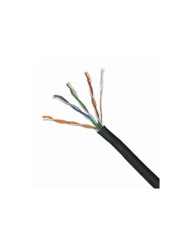 Essential CAT5 UV Outdoor Ethernet Cable 305m Black CCA SF/TP Roll | CAT5U-305-GEN