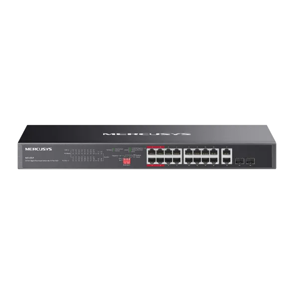 Mercusys 20-Port Gigabit Rackmount Switch with 16-Port PoE+ | MS120GP
