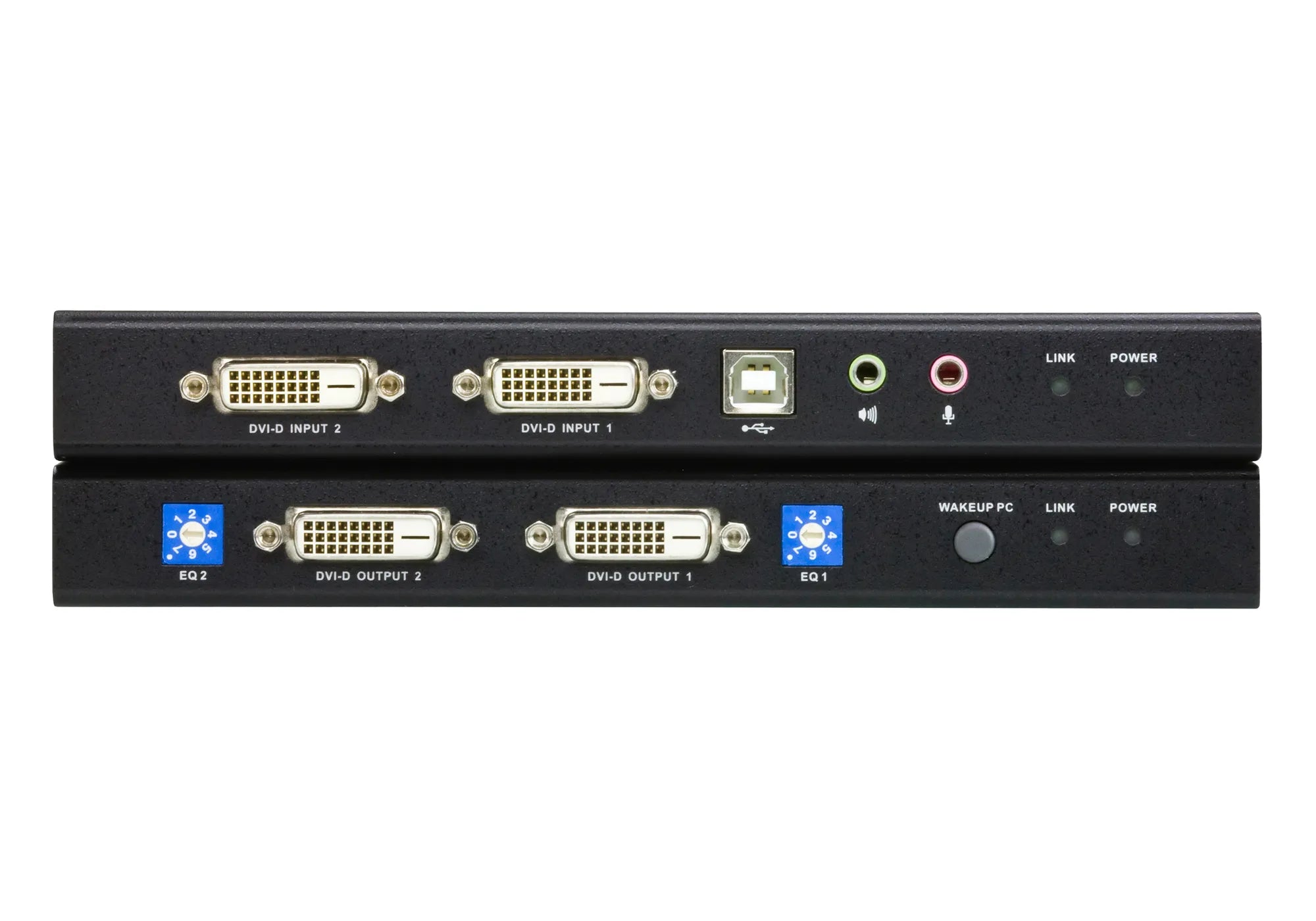 ATEN USB DVI Dual View KVM Extender / Cat 5 KVM Extender/W/(US/EU/UK/OUT) ADP - image 2