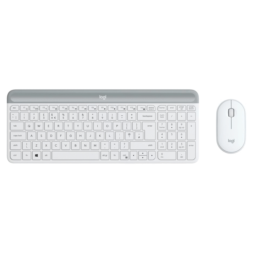 Logitech MK470 Slim Wireless Keyboard and Mouse Combo - Off White