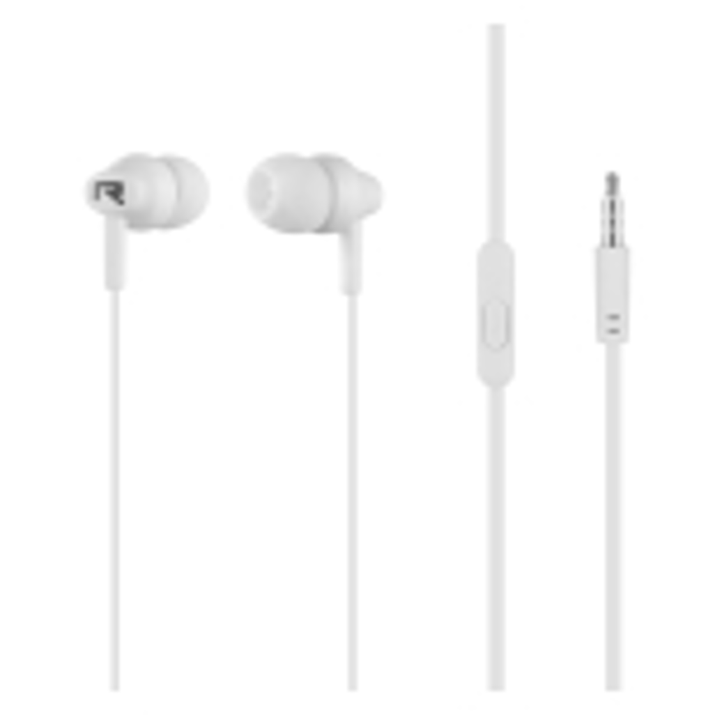 Rocka Aura Series Aux Earphones with Mic - White