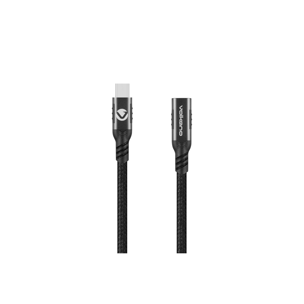 Volkano Weave Series USB-C Male to USB-C Female